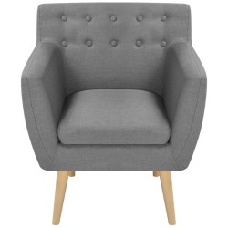 vidaXL Sessel Hellgrau Stoff
