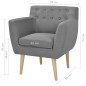 vidaXL Sessel Hellgrau Stoff vidaXL Sessel Hellgrau Stoff