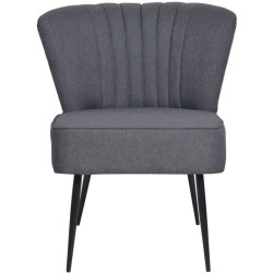 vidaXL Cocktailstuhl Dunkelgrau Stoff
