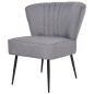 vidaXL Cocktailstuhl Hellgrau Stoff vidaXL Cocktailstuhl Hellgrau Stoff