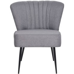 vidaXL Cocktailstuhl Hellgrau Stoff