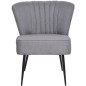 vidaXL Cocktailstuhl Hellgrau Stoff vidaXL Cocktailstuhl Hellgrau Stoff