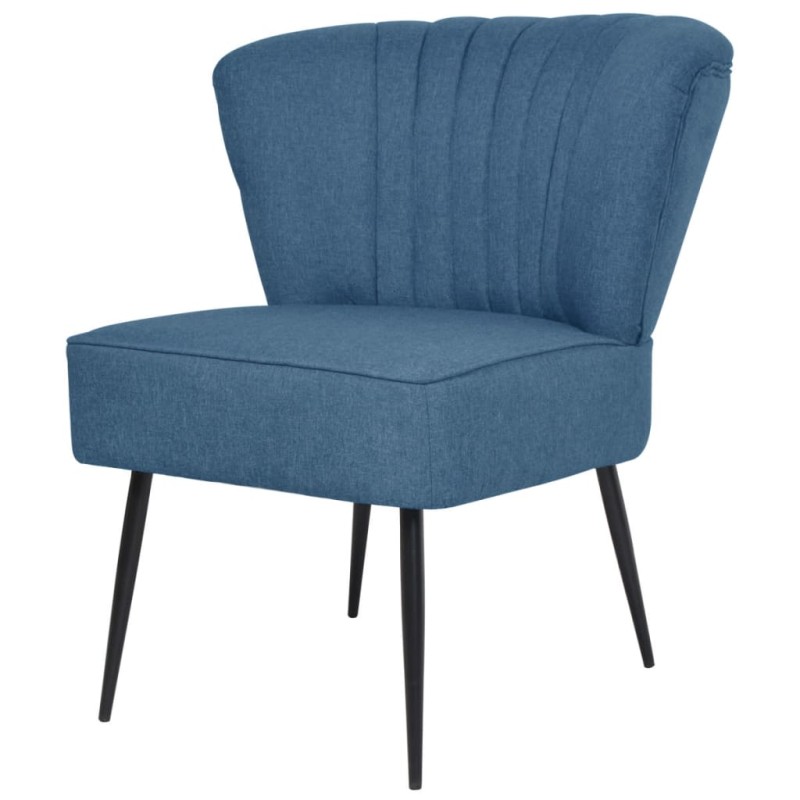 vidaXL Cocktailstuhl Blau Stoff vidaXL Cocktailstuhl Blau Stoff