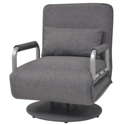 vidaXL Drehstuhl und Schlafsofa Dunkelgrau Stoff 