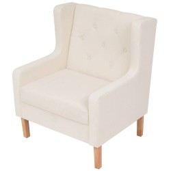 vidaXL Sessel Cremeweiß Stoff 