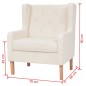 vidaXL Sessel Cremeweiß Stoff vidaXL Sessel Cremeweiß Stoff