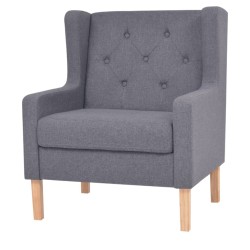 vidaXL Sessel Grau Stoff 