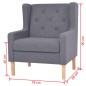 vidaXL Sessel Grau Stoff vidaXL Sessel Grau Stoff