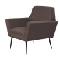 vidaXL Sessel Braun Stahl und Stoff vidaXL Sessel Braun Stahl und Stoff