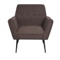 vidaXL Sessel Braun Stahl und Stoff vidaXL Sessel Braun Stahl und Stoff