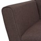 vidaXL Sessel Braun Stahl und Stoff vidaXL Sessel Braun Stahl und Stoff