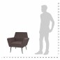 vidaXL Sessel Braun Stahl und Stoff vidaXL Sessel Braun Stahl und Stoff