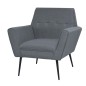 vidaXL Sessel Hellgrau Stahl und Stoff vidaXL Sessel Hellgrau Stahl und Stoff