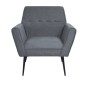 vidaXL Sessel Hellgrau Stahl und Stoff vidaXL Sessel Hellgrau Stahl und Stoff