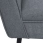 vidaXL Sessel Hellgrau Stahl und Stoff vidaXL Sessel Hellgrau Stahl und Stoff