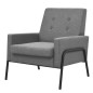 vidaXL Sessel Hellgrau Stahl und Stoff vidaXL Sessel Hellgrau Stahl und Stoff