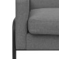 vidaXL Sessel Hellgrau Stahl und Stoff vidaXL Sessel Hellgrau Stahl und Stoff