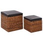 vidaXL Ottoman-Set 2 Stk. Seegras Braun vidaXL Ottoman-Set 2 Stk. Seegras Braun