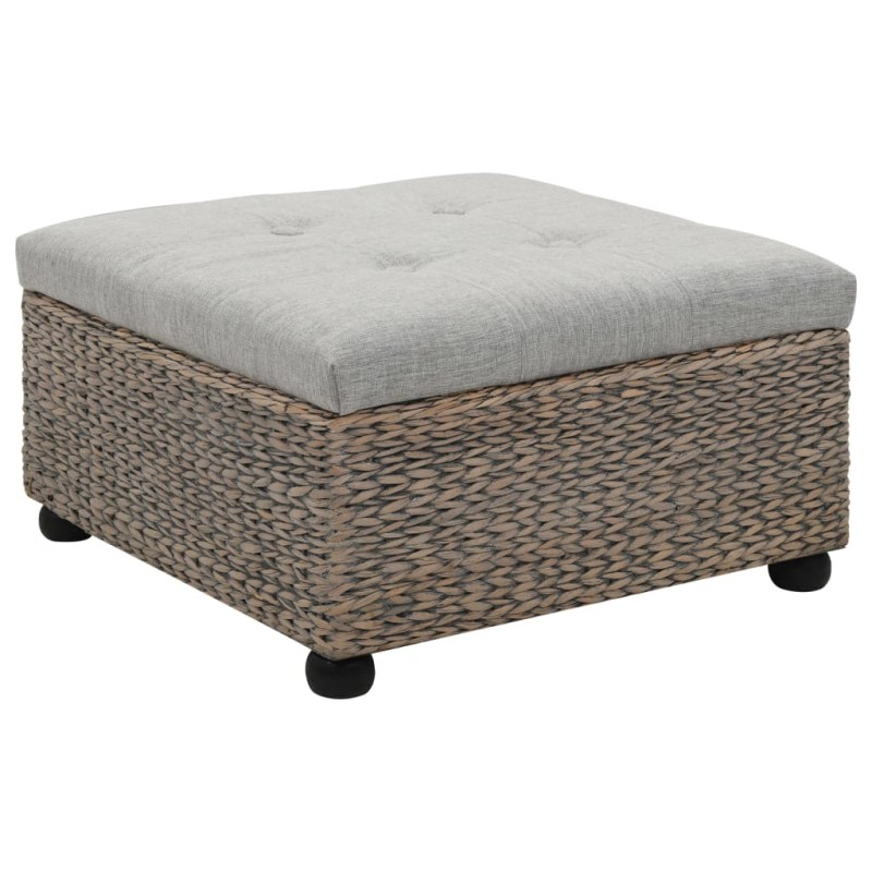 vidaXL Ottoman Seegras 65×65×40 cm Grau vidaXL Ottoman Seegras 65×65×40 cm Grau