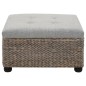 vidaXL Ottoman Seegras 65×65×40 cm Grau vidaXL Ottoman Seegras 65×65×40 cm Grau