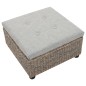 vidaXL Ottoman Seegras 65×65×40 cm Grau vidaXL Ottoman Seegras 65×65×40 cm Grau