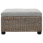 vidaXL Ottoman Seegras 65×65×40 cm Grau vidaXL Ottoman Seegras 65×65×40 cm Grau