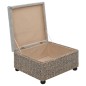 vidaXL Ottoman Seegras 65×65×40 cm Grau vidaXL Ottoman Seegras 65×65×40 cm Grau