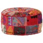 vidaXL Patchwork Sitzpouf Rund Baumwolle Handgefertigt 40x20 cm Rot vidaXL Patchwork Sitzpouf Rund Baumwolle Handgefertigt 40x20 cm Rot