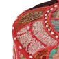 vidaXL Patchwork Sitzpouf Rund Baumwolle Handgefertigt 40x20 cm Rot vidaXL Patchwork Sitzpouf Rund Baumwolle Handgefertigt 40x20 cm Rot