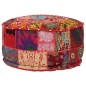 vidaXL Patchwork Sitzpouf Rund Baumwolle Handgefertigt 40x20 cm Rot vidaXL Patchwork Sitzpouf Rund Baumwolle Handgefertigt 40x20 cm Rot