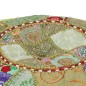 vidaXL Patchwork Sitzpouf Rund Baumwolle Handgefertigt 40x20 cm Grün vidaXL Patchwork Sitzpouf Rund Baumwolle Handgefertigt 40x20 cm Grün