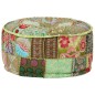 vidaXL Patchwork Sitzpouf Rund Baumwolle Handgefertigt 40x20 cm Grün vidaXL Patchwork Sitzpouf Rund Baumwolle Handgefertigt 40x20 cm Grün
