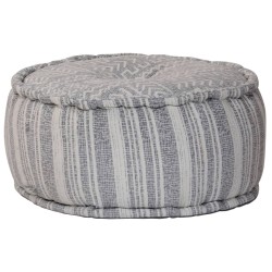 vidaXL Handgefertigter Sitzpuff mit Muster Blau 50 x 25 cm Baumwolle  