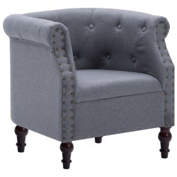 vidaXL Sessel Hellgrau Stoff