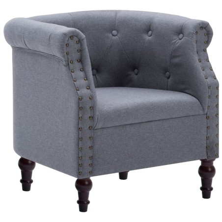 vidaXL Sessel Hellgrau Stoff