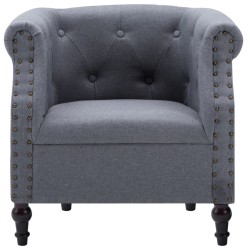 vidaXL Sessel Hellgrau Stoff