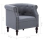 vidaXL Sessel Hellgrau Stoff vidaXL Sessel Hellgrau Stoff