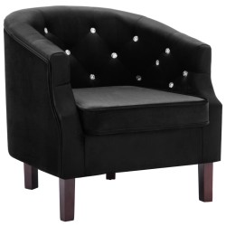 vidaXL Sessel Schwarz Samt