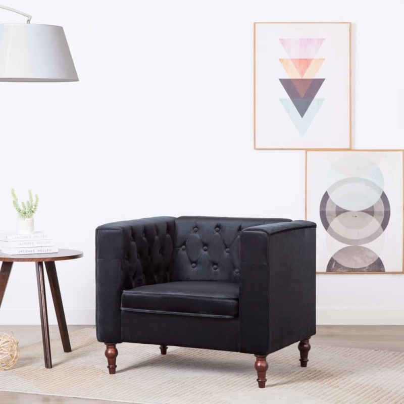 vidaXL Sessel Schwarz Samt vidaXL Sessel Schwarz Samt