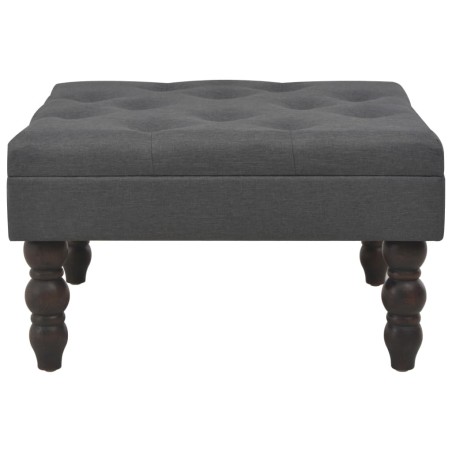 vidaXL Hocker Dunkelgrau 60 x 60 x 36 cm Polyester