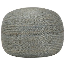 vidaXL Handgefertigter Sitzpuff Olivgrün 45 x 30 cm Jute