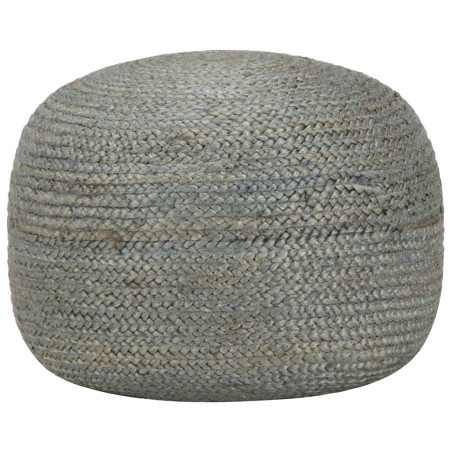 vidaXL Handgefertigter Sitzpuff Olivgrün 45 x 30 cm Jute