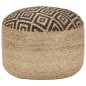 vidaXL Handgefertigter Sitzpuff Schwarz 45 x 30 cm Jute vidaXL Handgefertigter Sitzpuff Schwarz 45 x 30 cm Jute