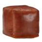 vidaXL Pouf Hellbraun 40 x 40 x 40 cm Echtes Ziegenleder vidaXL Pouf Hellbraun 40 x 40 x 40 cm Echtes Ziegenleder