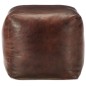 vidaXL Pouf Dunkelbraun 40 x 40 x 40 cm Echtes Ziegenleder vidaXL Pouf Dunkelbraun 40 x 40 x 40 cm Echtes Ziegenleder