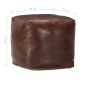 vidaXL Pouf Dunkelbraun 40 x 40 x 40 cm Echtes Ziegenleder vidaXL Pouf Dunkelbraun 40 x 40 x 40 cm Echtes Ziegenleder