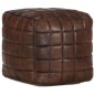 vidaXL Pouf Dunkelbraun 40 x 40 x 40 cm Echtes Ziegenleder vidaXL Pouf Dunkelbraun 40 x 40 x 40 cm Echtes Ziegenleder