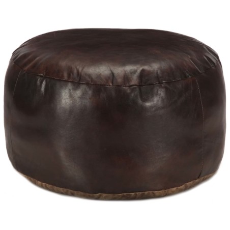 vidaXL Pouf Dunkelbraun 60 x 30 cm Echtes Ziegenleder