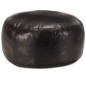 vidaXL Pouf Schwarz 60 x 30 cm Echtes Ziegenleder vidaXL Pouf Schwarz 60 x 30 cm Echtes Ziegenleder
