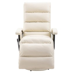 vidaXL TV-Sessel Creme Kunstleder